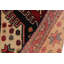 Tapis rouge / ivoire / noir en laine noué à la main 2 pi 11 po x 10 pi 11 po Madeha Southwestern