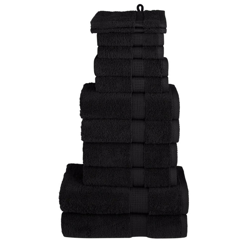 Ripleigh 100% Cotton Mulit-Size Set, Black