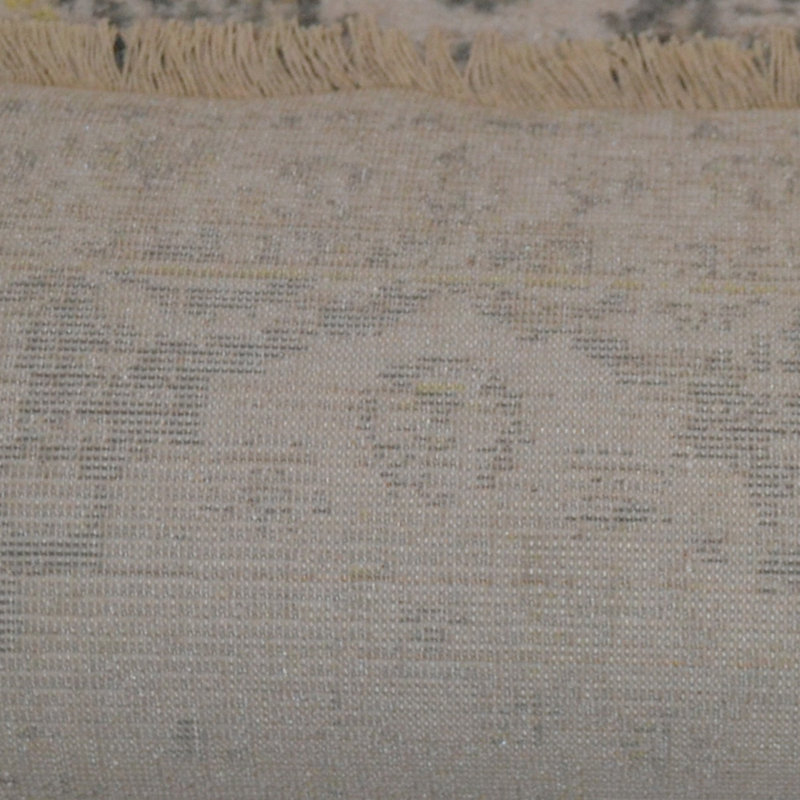Tapis en polyester fabriqués à la machine - couleur crème, design oriental traditionnel et classique, tapis à poils courts fabriqués à la machine