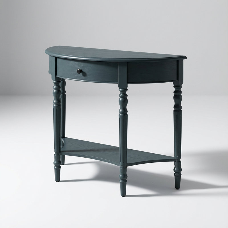 Console de style campagnard avec tiroir et tablette inférieure Farmhouse, Marine