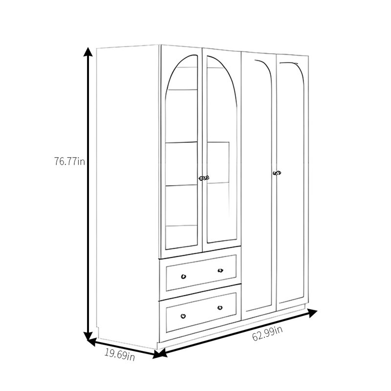 Garde-robe de luxe simple et légère