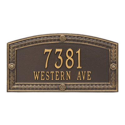 Hamilton Personalized Standard 2-Line Wall Address Plaque