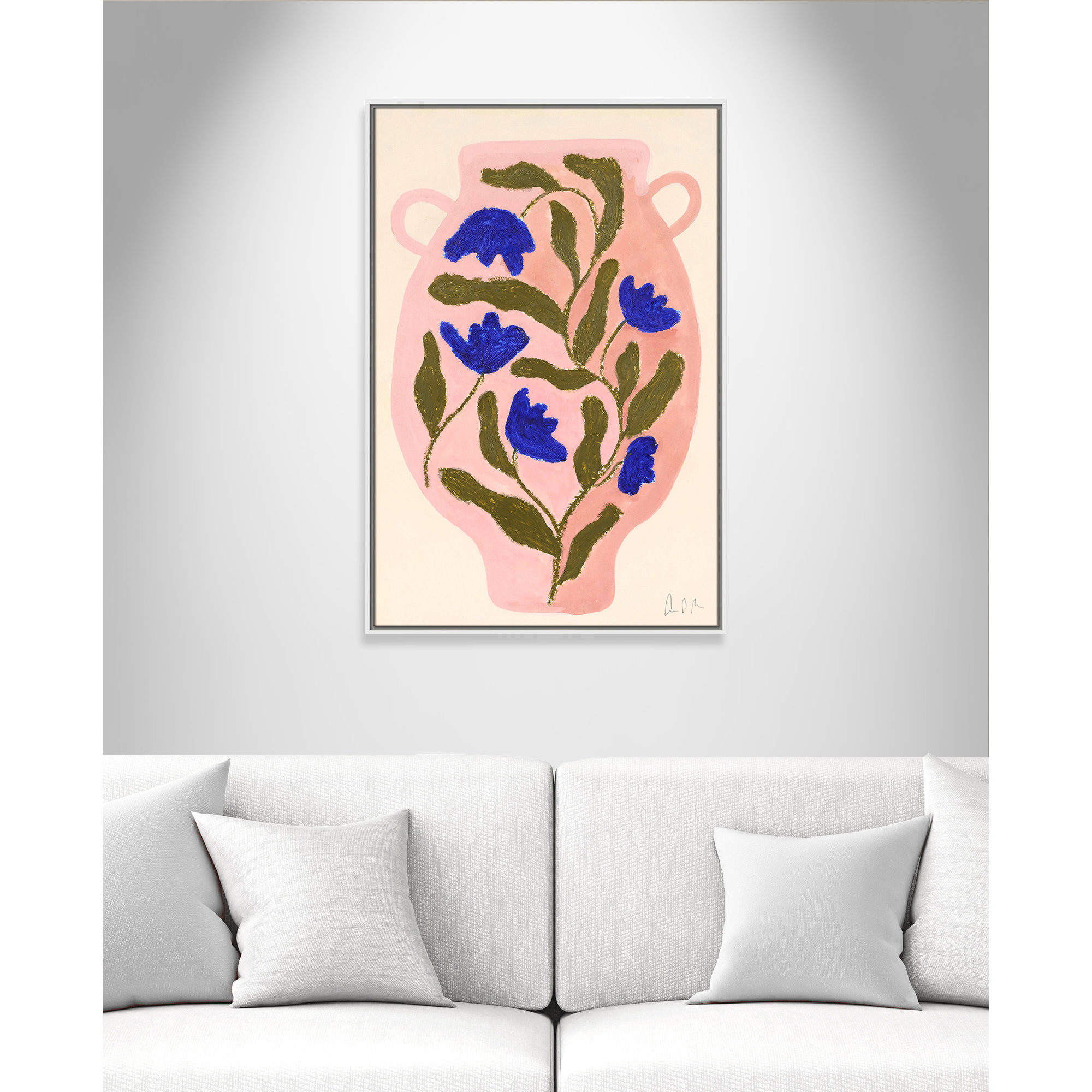 Vase No. 01 Print by Camilla Bergqvist, 37.5" H x 25.5" W, White