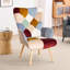 Fauteuil décoratif à haut dossier pour chambre et coin lecture Floral Patchwork-150428573