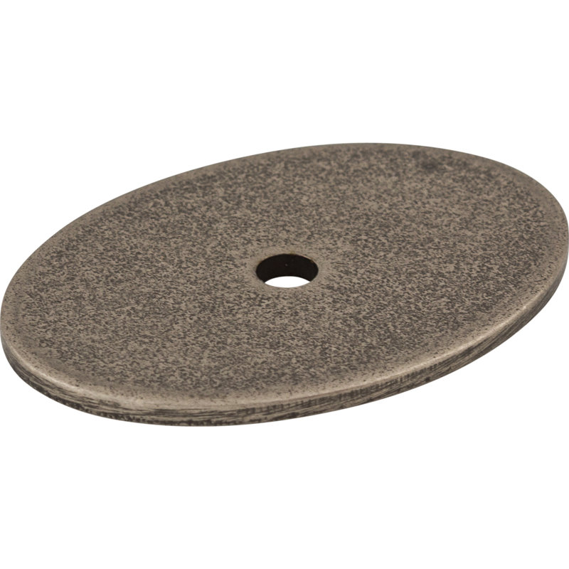 Oval  Backplate, Pewter Antique, 1.75" H x 1.25" W x 0.625" D