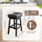 Counter Height Bar Stools Set Of 3 For Kitchen Counter Farmhouse Modern Barstools With Faux Leather Upholstered Backless Seat And Metal Legs 24 Inch Bar Chairs-1508760206