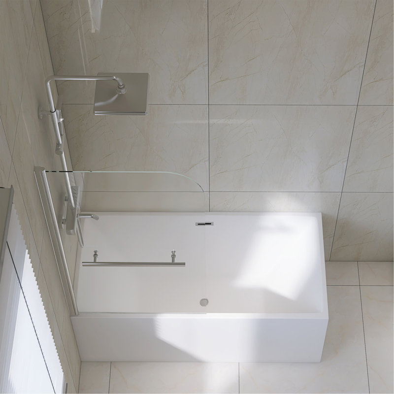 Panneau de douche en verre trempé sans cadre 31 "X55"