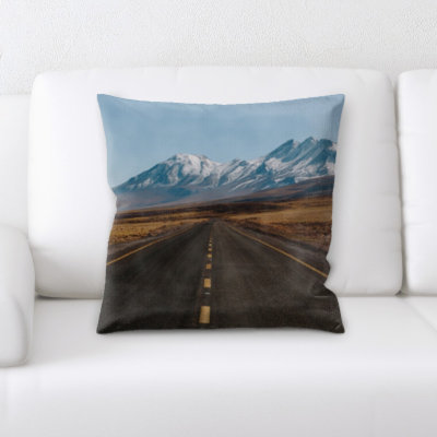 Housse et insert de coussin carré Nobhill A Road to Many Places