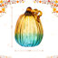 Citrouille en verre turquoise 7 po