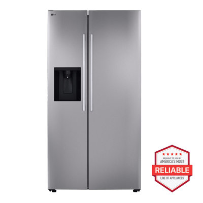LG Standard-Depth, Side-by-side Refrigerator, with Ice and Water and Bar Handle Design, 27 cu. ft.