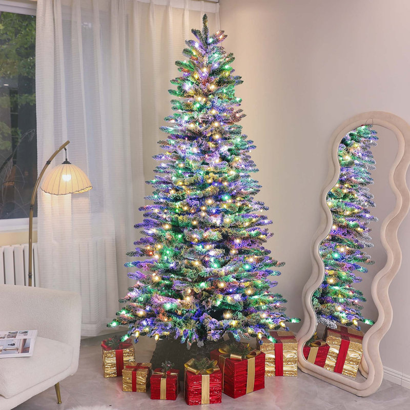 Arbre de Noël artificiel pin 7,5 pi, 7.4' H