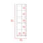 Garde-manger Baleare, cinq tablettes intérieures, quatre pieds-987639643