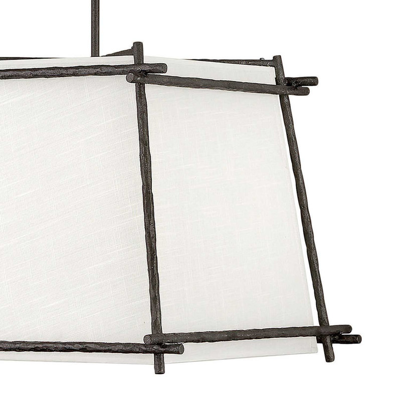 Lustre géométrique à 4 lumières Tress, Minerai de fer