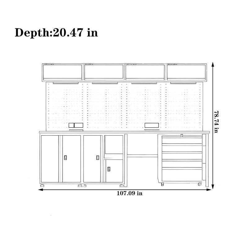 Armoire à outils en métal robuste pour l'industrie automobile
