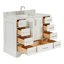Meuble-lavabo sur pied simple 43 po avec plateau en marbre de Carrare Abita-93359479