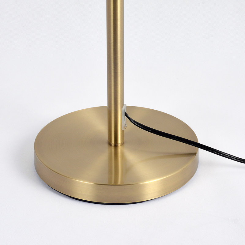 62'' Dimmable Gold Floor Lamp With Remote Control (10W LED Bulb Included), Orange