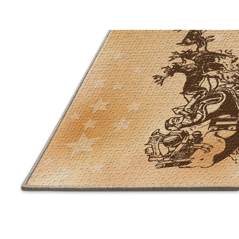 Tapis beige père noël, Rectangle 2 pi x 3 pi