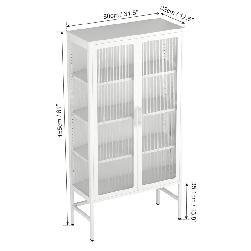 Garde-manger de 61 po Ramielle, Blanc