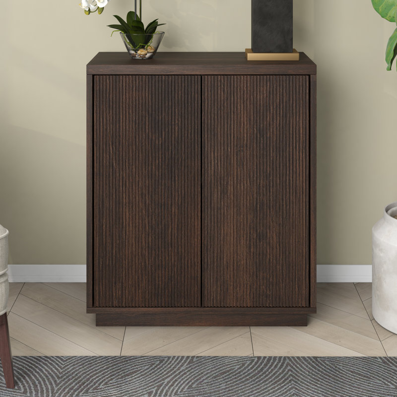 Armoire d'appoint rectangulaire large 27,75 po Warden, Brun aulne