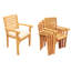 Hari Outdoor 3 - Piece Teak Dining Set