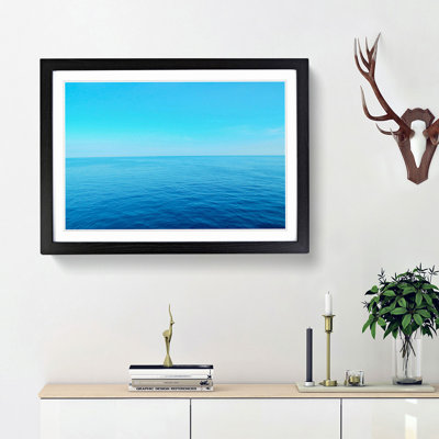 Blue Ocean Horizon - Picture Frame Photograph Print
