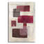 Art mural en verre épique «Vermillion Shapes 2» par Michael Willett, 12 po x 16 po