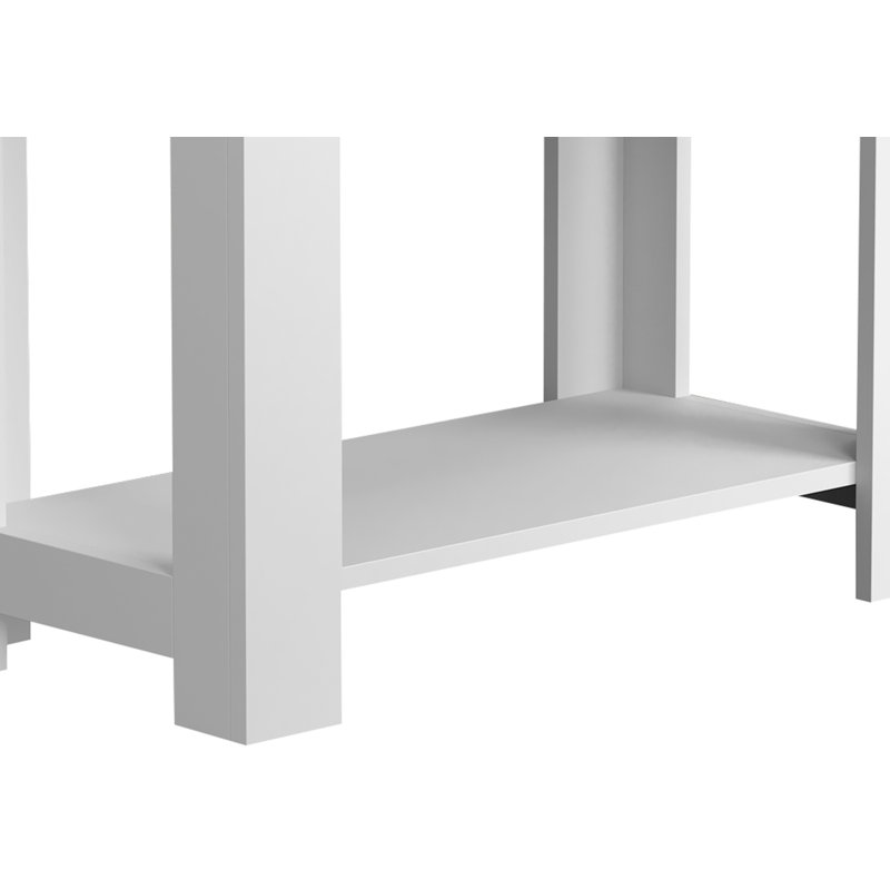 Farrah End Table with Storage, White