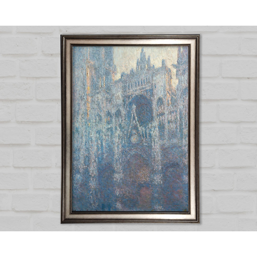 Gerahmtes Wandbild Monet Kathedrale von Rouen im Morgenlicht