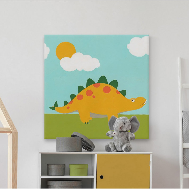 Reproduction sur toile tendue Paradiso Playtime Dino II, H 18 po x l 18 po x P 1,5 po