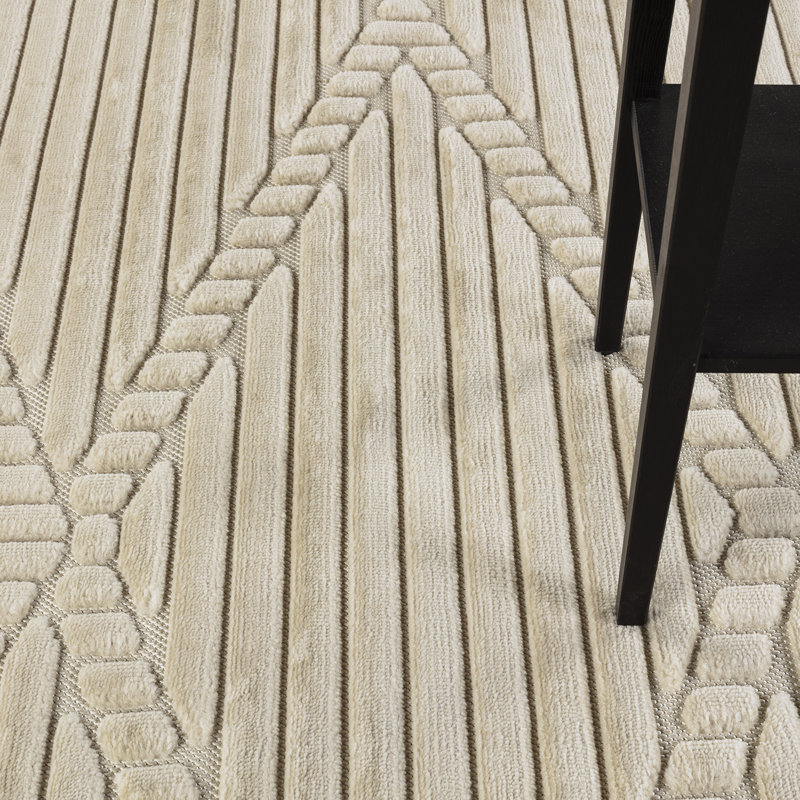 In Door & Out Door In- & Outdoor Scandi Modern Beige Area Rug, Rectangle 10' x 14'2"