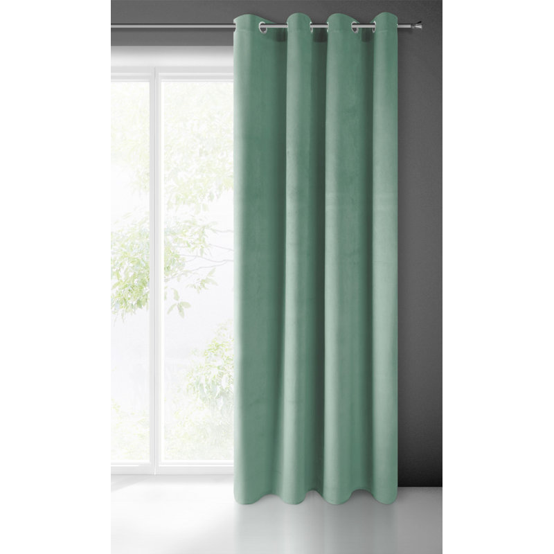 Tavarozzi Blackout Curtains Single Panel, Light Turquoise
