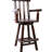 Rustic Bar Stool With Ergonomic And 360 Swivel, Brown Color Swivel Fir Wood Bistro Seat Footrest-1432625690