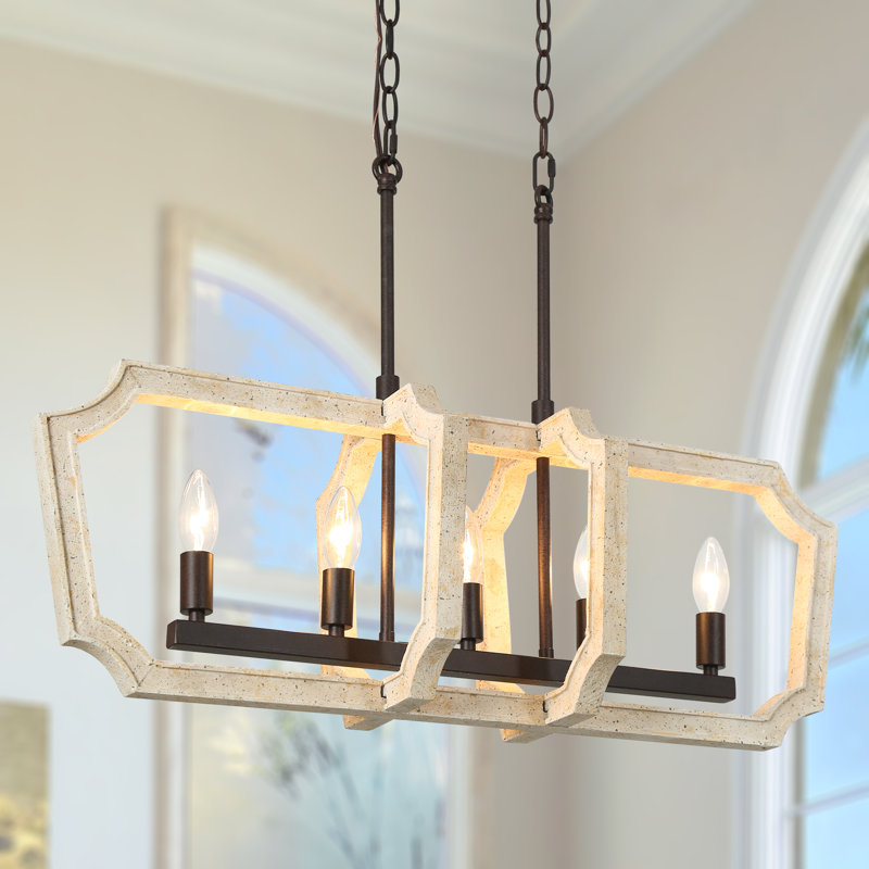 Marcus 5-Light Candle Style Rectangle Chandelier