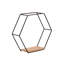 Ensemble de 5 tablettes décoratives en bois massif et en fer Hans-511002091