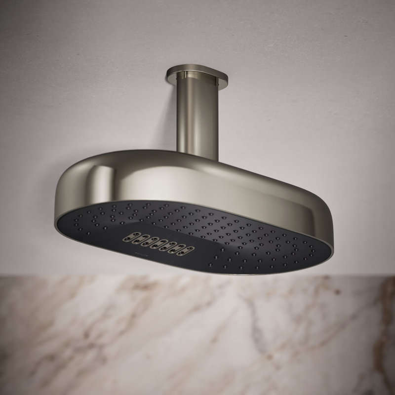 Statement Oblong 14" Two-Function 2.5 Gpm With Katalyst Air-Induction Technology, Vibrant Polished Nickel