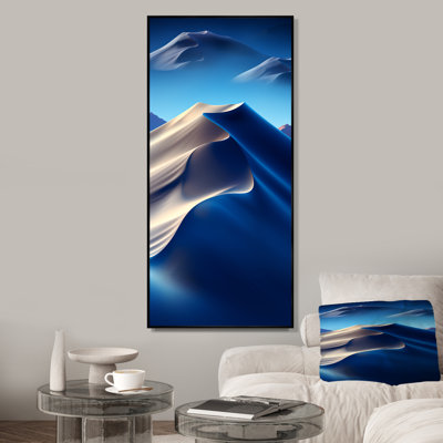 «Blue Nocturnal Desert Dunes III» - art mural désert