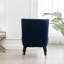 Fauteuil d'appoint contemporain en velours, bleu-1240840132