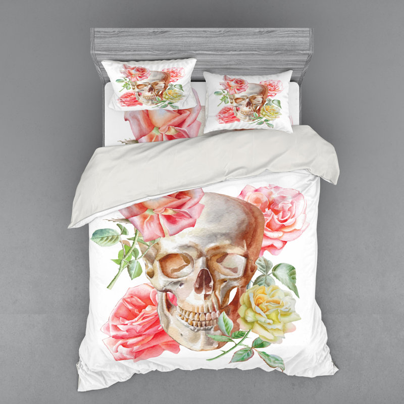 Polyester Floral Duvet Cover, Queen Duvet Cover + 3 Additional Pieces
