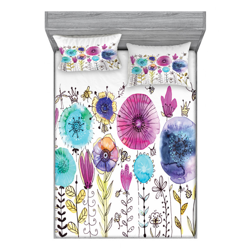 Microfiber Sheet Set, Full Sheet Set with Fitted Sheet