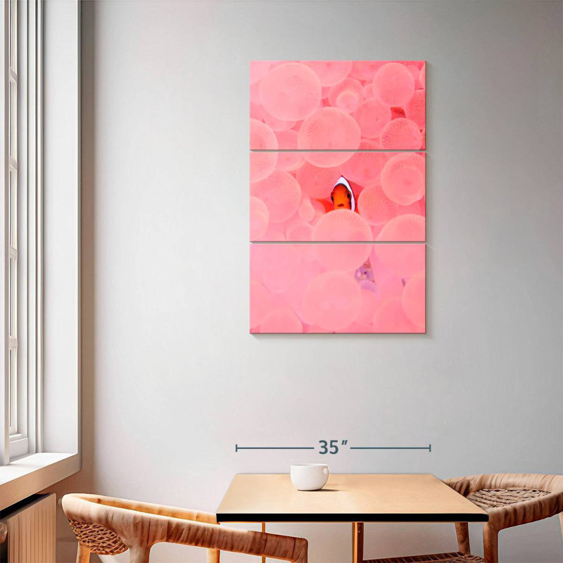 Pink Habitat Clownfish, 57" H x 36" W