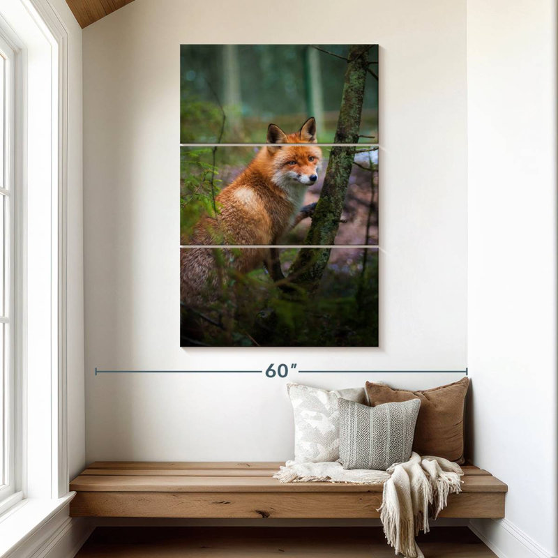 Brampt Wild Forest Fox, 50" H x 32" W