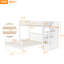 White Twin Over Full Loft Bed - Extra Storage For A Bedroom Staircase, White, Profitable-2063973971