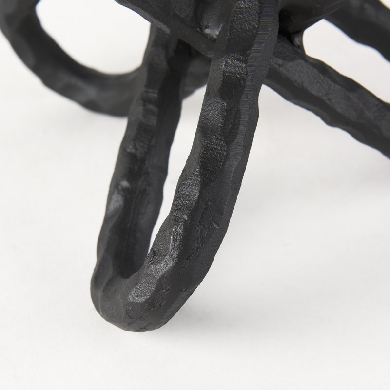 Sculpture Folie, H 10 po x l 10 po x P 10 po, Noir