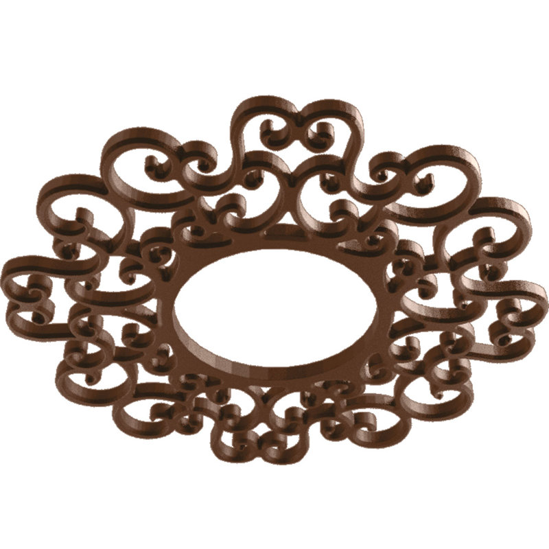 Médaillon de plafond en PVC de qualité architecturale Reims 32 po x P 12 1/4 po x P 1 po, H 32 po x l 32 po x P 1 po, Cuivre