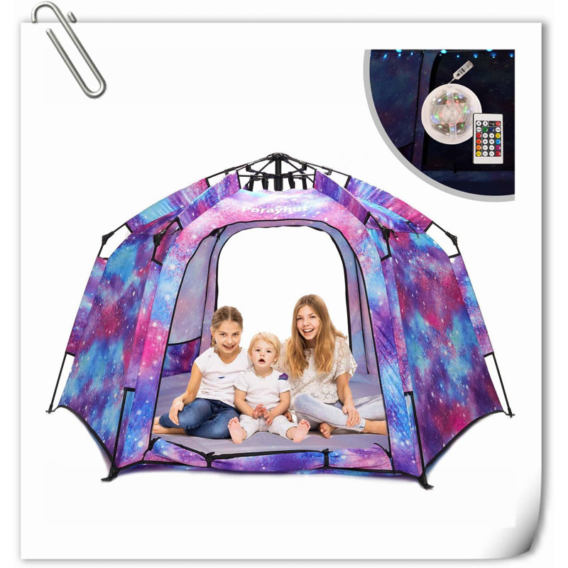 Tente pour 5 personnes, Bleu/rouge/mauve