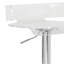 Tabouret réglable pivotant avec finition chromée Rania