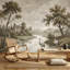 Papier peint rétro avec décoration murale, sépia-282690549-282690550