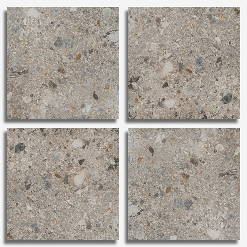 Rizo 48x48 Matte Terrazzo Look Porcelain Tile, Earth