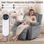 Fauteuil berçant surdimensionné avec accoudoirs réglables et inclinables avec porte-gobelet