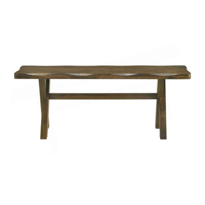 47-Inch Wooden Dining Bench, Knotty Nutmeg